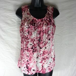 AK Anne Klein Pink Floral Top Sz PS sleeveless  2